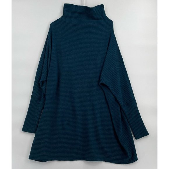 We the Free Cowl Neck Oversized Long Sleeve Sweater Women's Size Large Teal - Picture 3 of 9